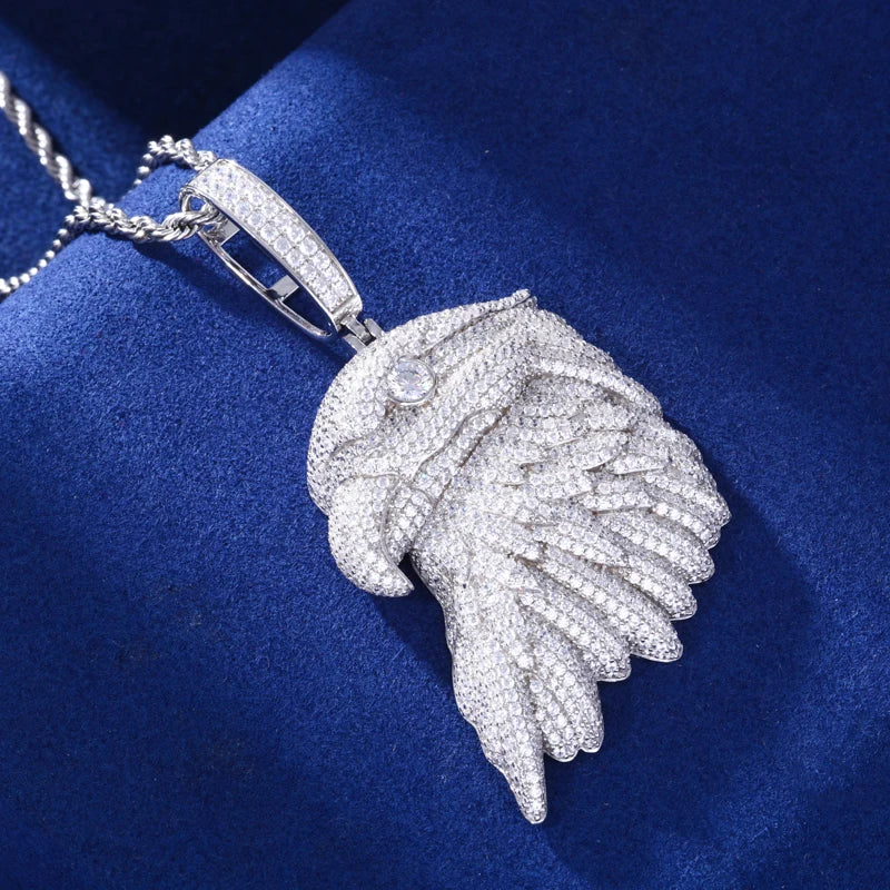 Iced Out Bald Eagle Pendant Necklace for Men, image 6