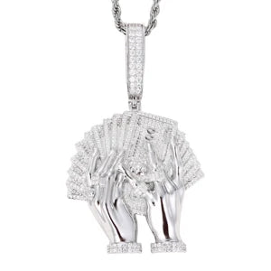 Iced Out Money Pendant Necklace for Men, image 13