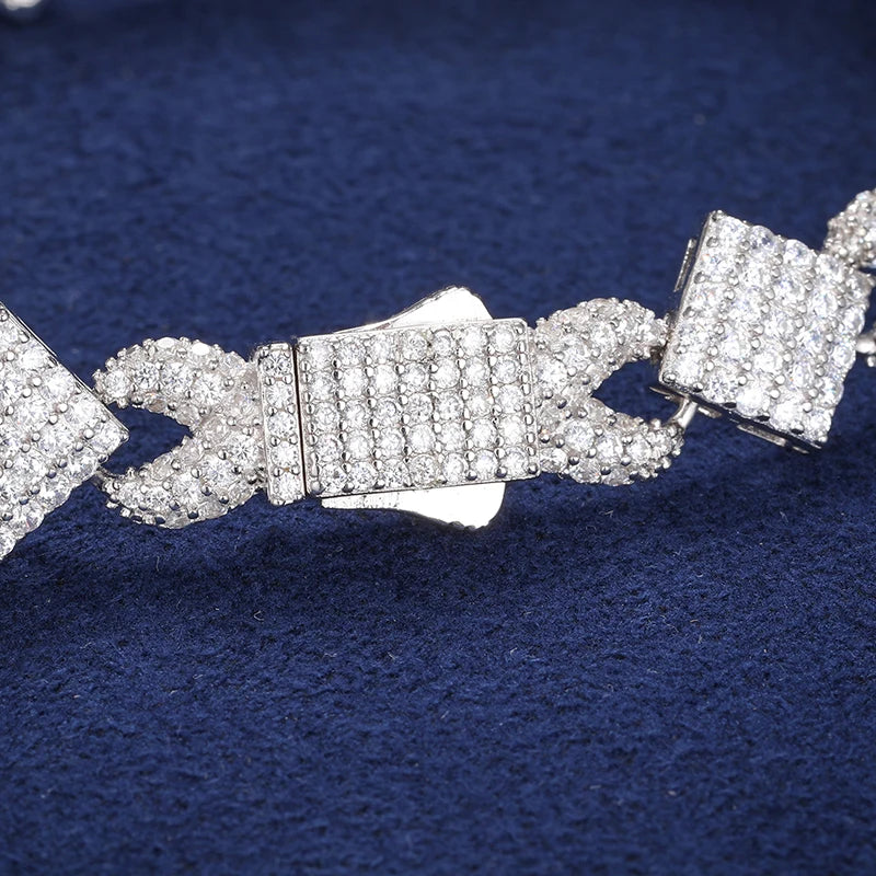 Iced Out Cross Cuban Link Chain for Men, image 4
