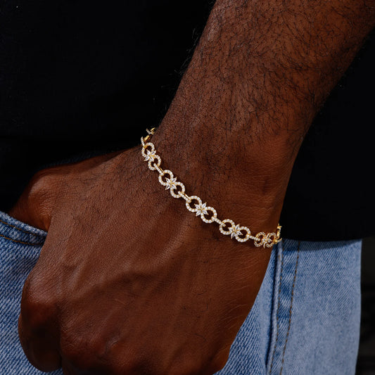 Iced Out Marquise Infinity Link Bracelet for Men, image 6