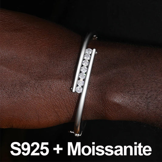 Moissanite or Cubic Zirconia Bangle, image 6