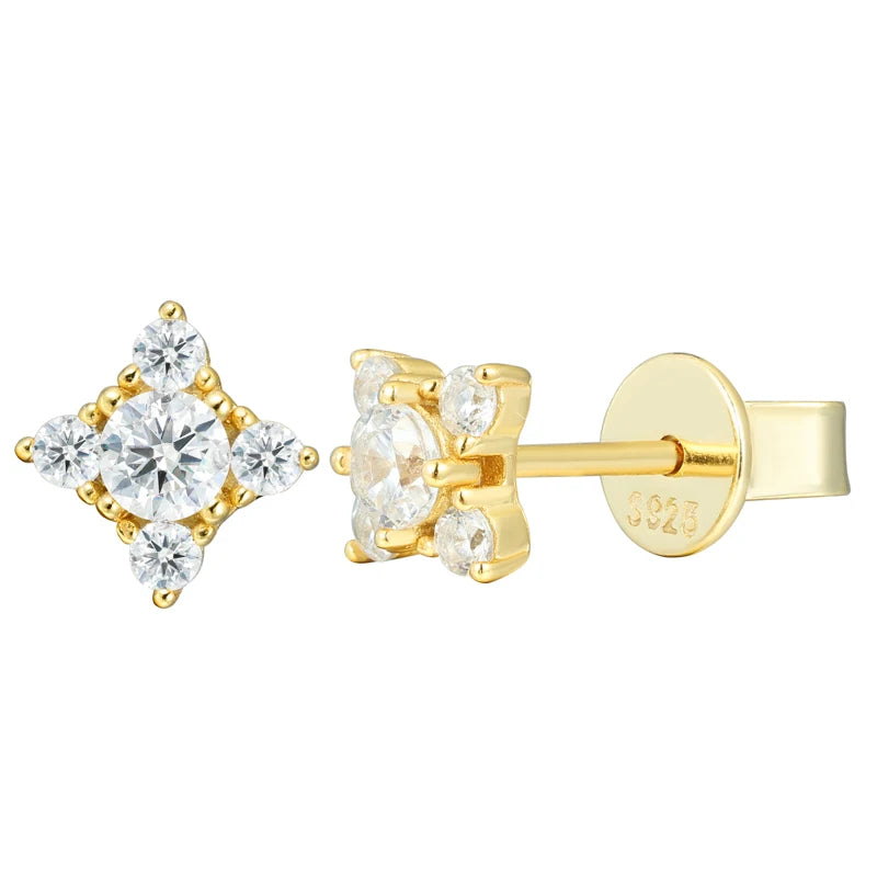 Iced Out Star Cluster Stud Earrings, image 9