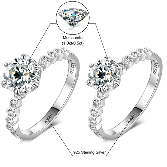 Round Cut Moissanite Ring, image 4