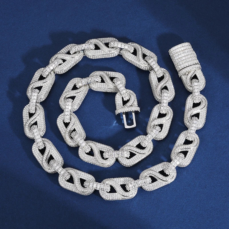 Iced Out Baguette Cuban Link Chain for Men, image 8