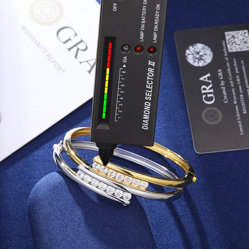 Moissanite or Cubic Zirconia Bangle, image 2