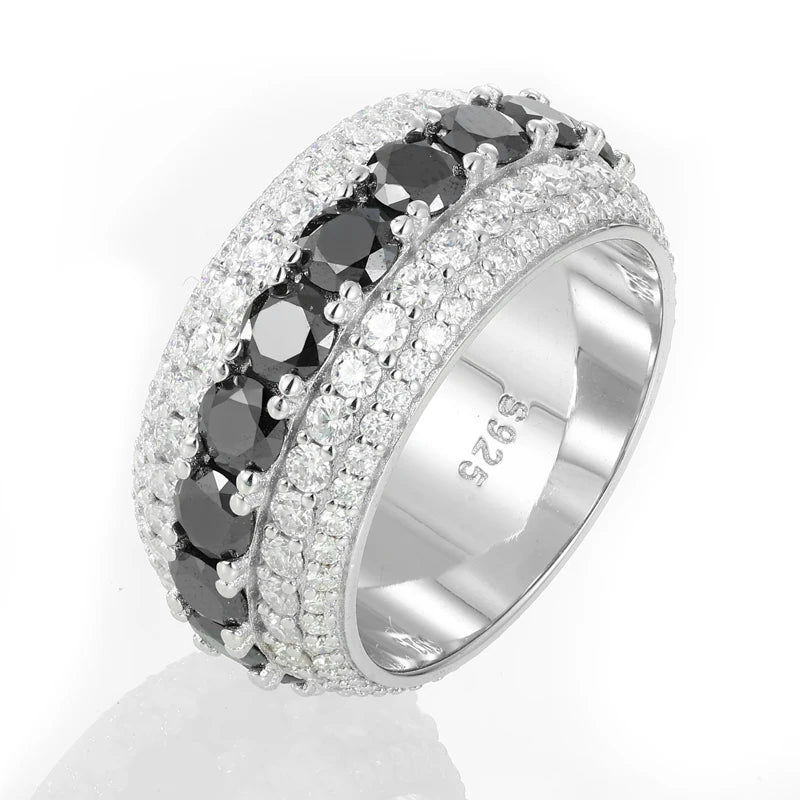 Pave Moissanite Band Ring for Men, image 9