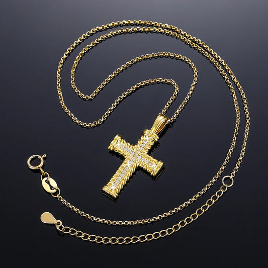 Moissanite Cross Pendant Necklace, image 5