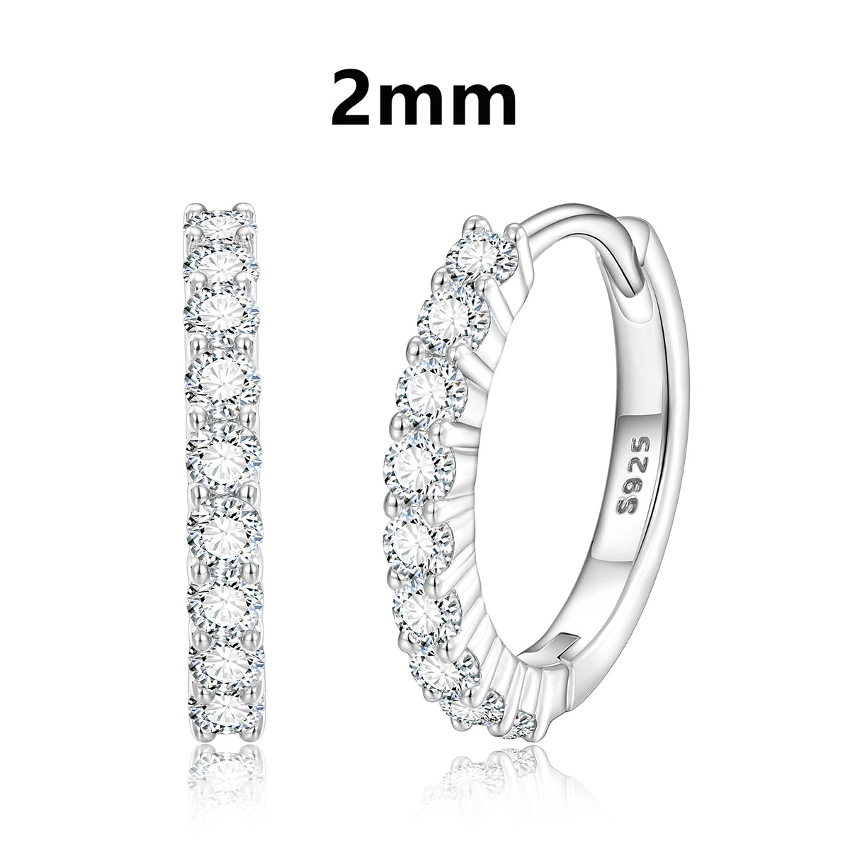 Moissanite Halo and Cluster Stud Earrings for Men, image 21