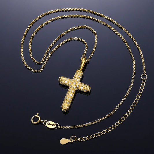 Moissanite Cross Pendant Necklace, image 5