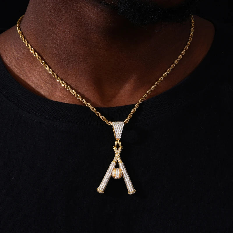 Moissanite Letter A Pendant Necklace, image 5