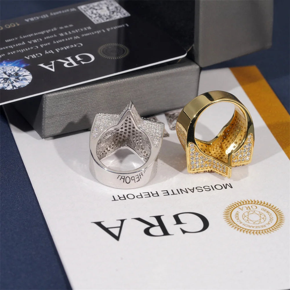 Iced Out Star Ring for Men, image 5