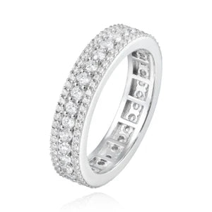 Iced Out Eternity Band Ring for Men, image 7