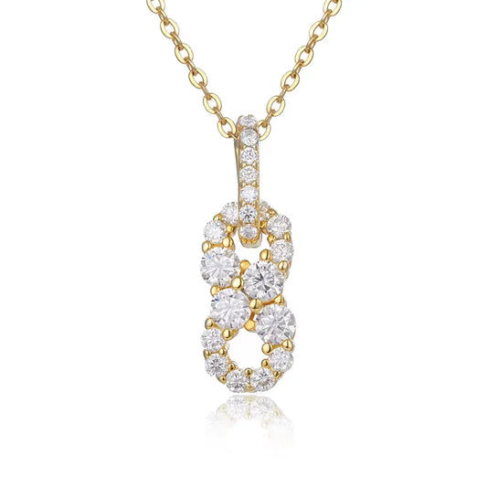 Moissanite Figure Eight Pendant Necklace