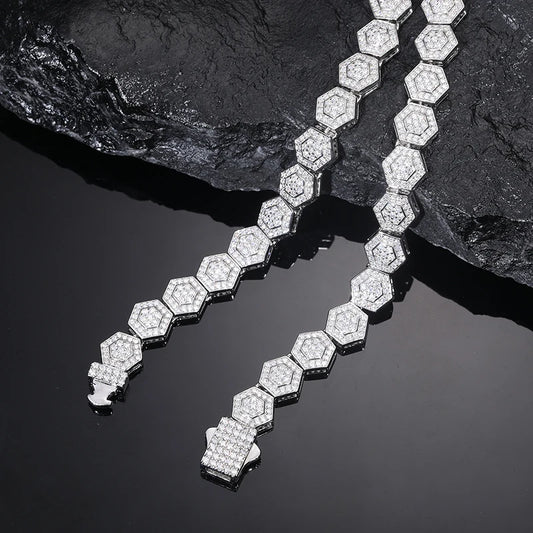 Iced Out Sunflower Link Necklace, image 5