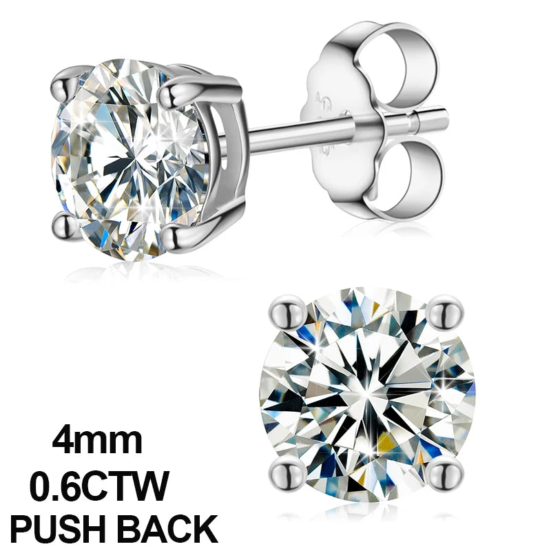Moissanite Stud Earrings for Men, image 11