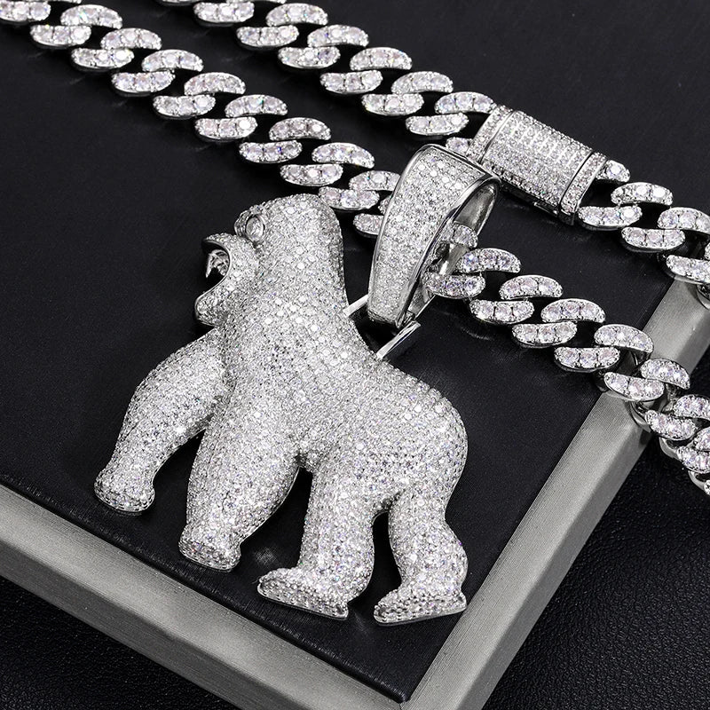 Iced Out Gorilla Pendant for Men, image 5