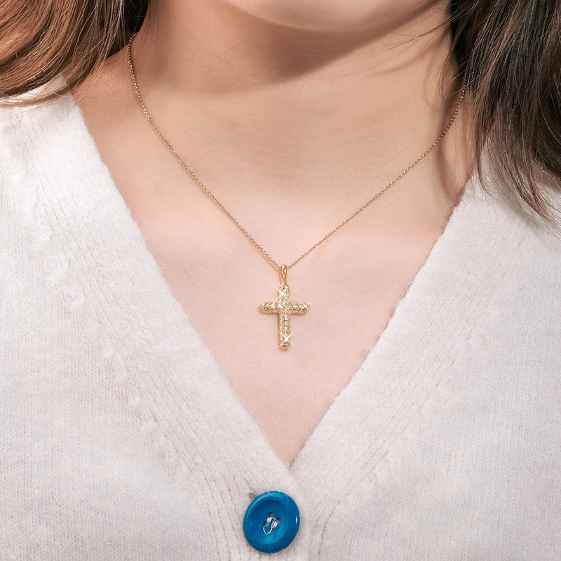 Moissanite Cross Pendant Necklace, image 7