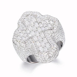Iced Out Moissanite Statement Rings for Men, image 18