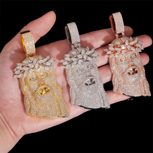 Iced Out Jesus Pendant Necklace for Men, image 4