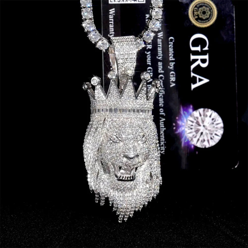 Crown Lion Pendant for Men, image 4