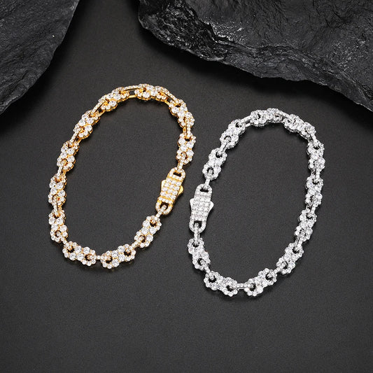 Moissanite Cuban Link Bracelet for Men