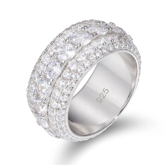 Iced Out Moissanite Animal Signet Ring for Men