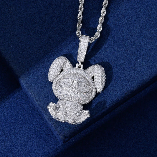 Iced Out Rabbit Pendant Necklace for Men, image 5