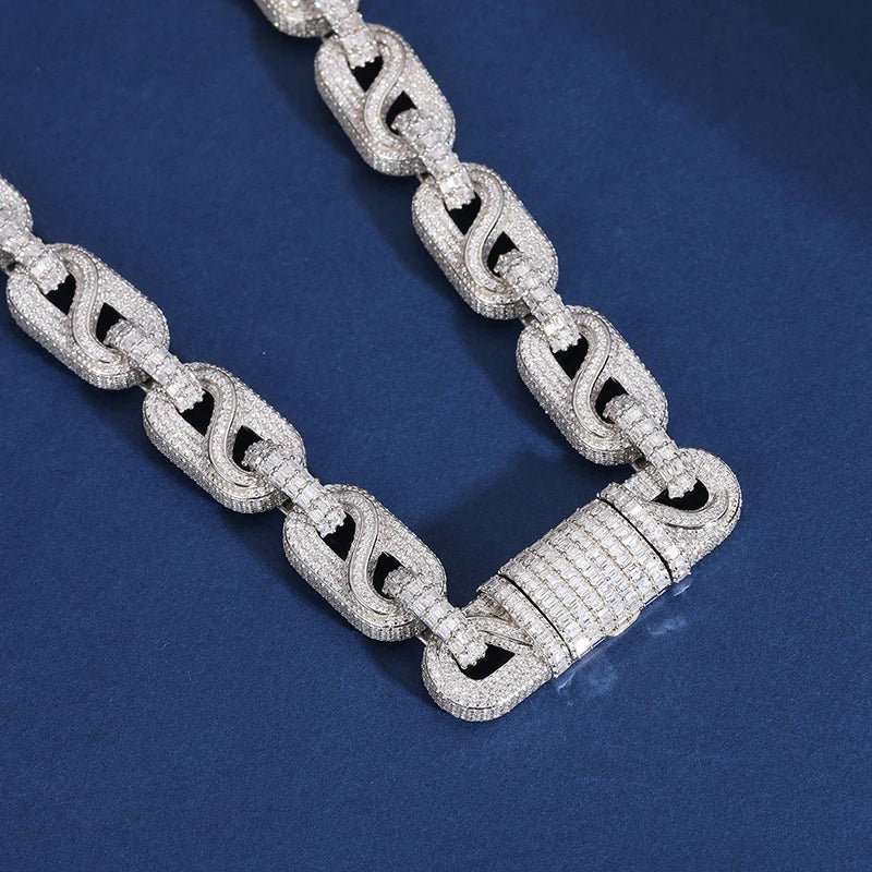 Iced Out Baguette Cuban Link Chain for Men, image 4