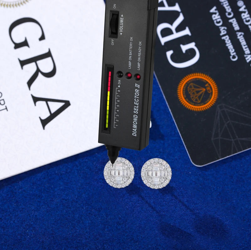 Iced Out Cross Stud Earrings for Men, image 5
