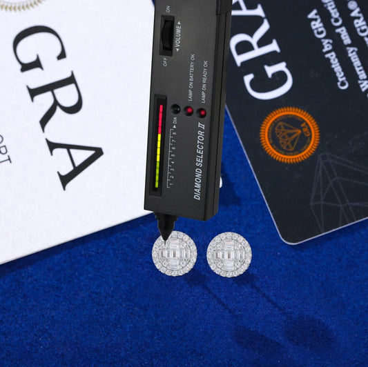 Iced Out Cross Stud Earrings for Men, image 5