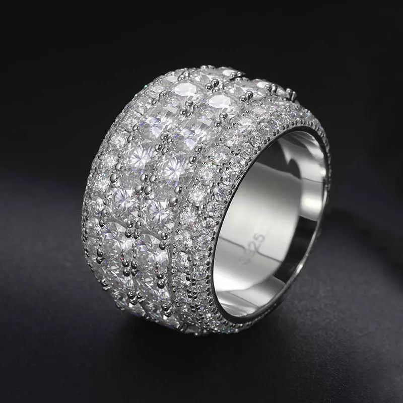 Iced Out Wide Pave Band Ring, image 5