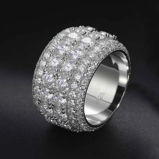 Iced Out Wide Pave Band Ring, image 5