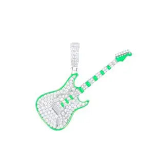 Glow in the Dark Guitar or Dog Tag Pendant Necklace for Men