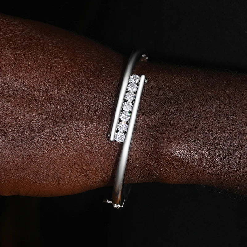 Moissanite or Cubic Zirconia Bangle, image 5