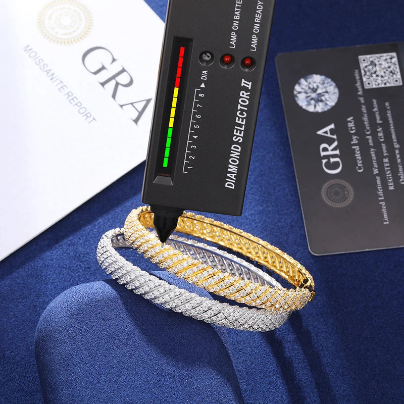 8mm Iced Out Twist Bangle, image 4