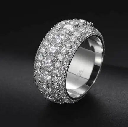 Iced Out Moissanite Statement Rings for Men, image 13