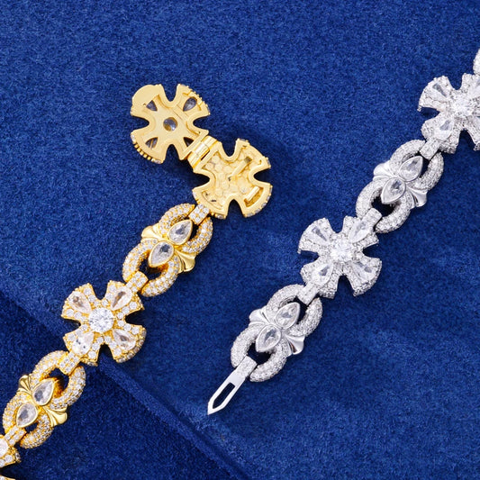 Iced Out Cross Link Bracelet for Men, image 5