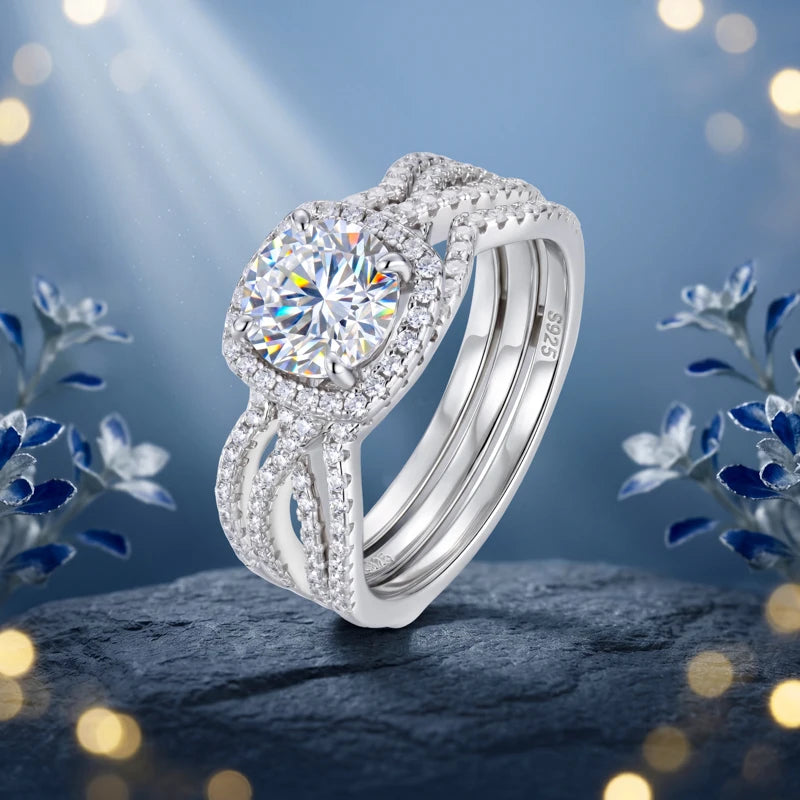 Moissanite Ring Set, image 5