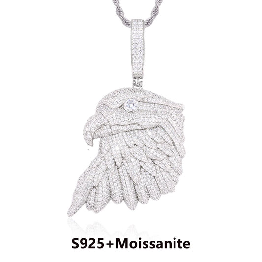 Iced Out Bald Eagle Pendant Necklace for Men, image 2