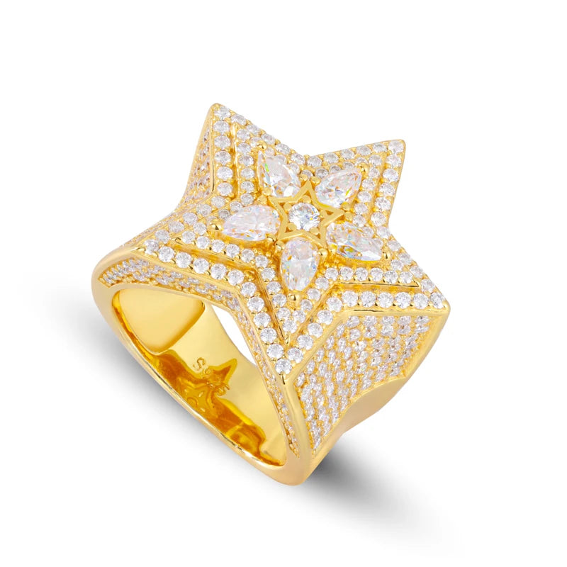 Iced Out Pave Star Ring, image 8
