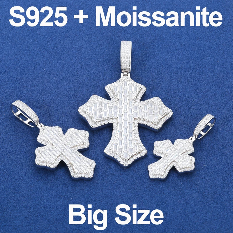 Iced Out Cross Pendant Necklace for Men, image 17
