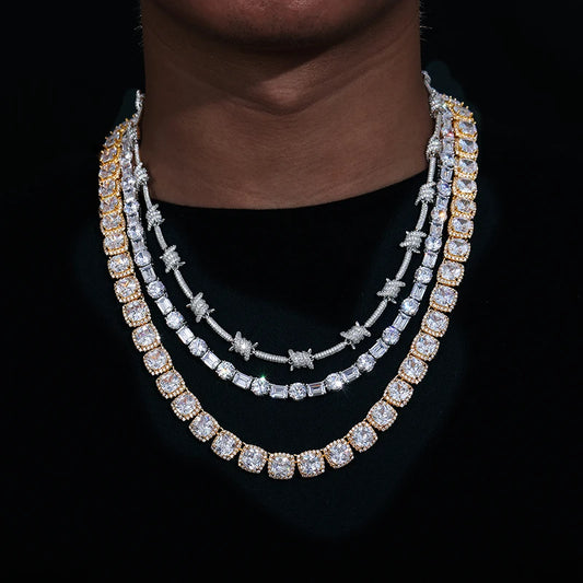 Iced Out Barbed Wire Necklace for Men, image 4