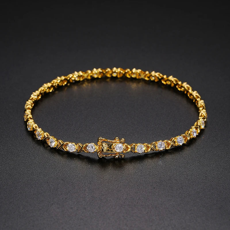 4mm Round Cut Moissanite Tennis Bracelet, image 3