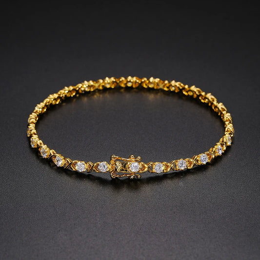 4mm Round Cut Moissanite Tennis Bracelet, image 3