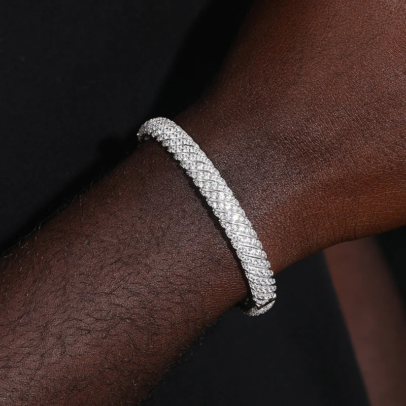 8mm Iced Out Twist Bangle, image 8