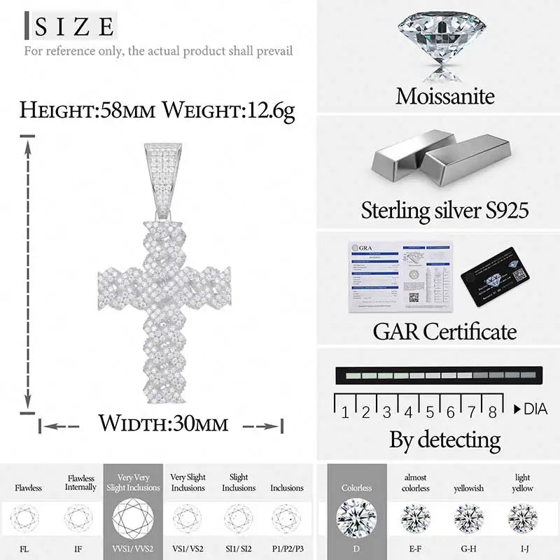 14mm Cross Pendant for Men, image 9