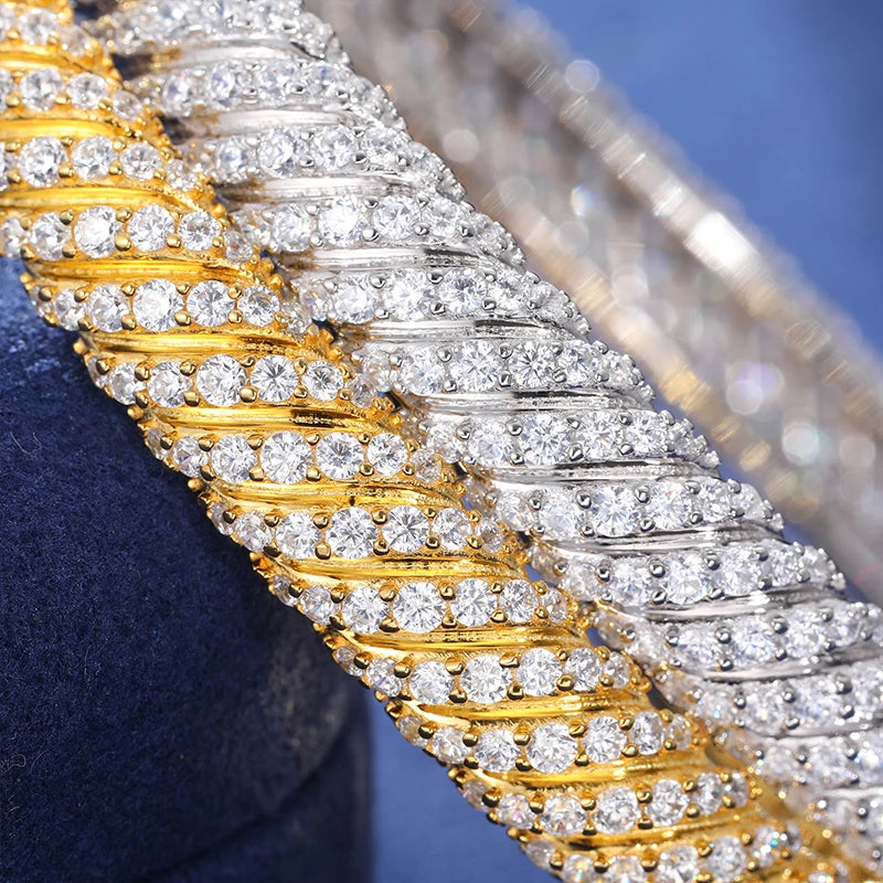 8mm Iced Out Twist Bangle, image 7
