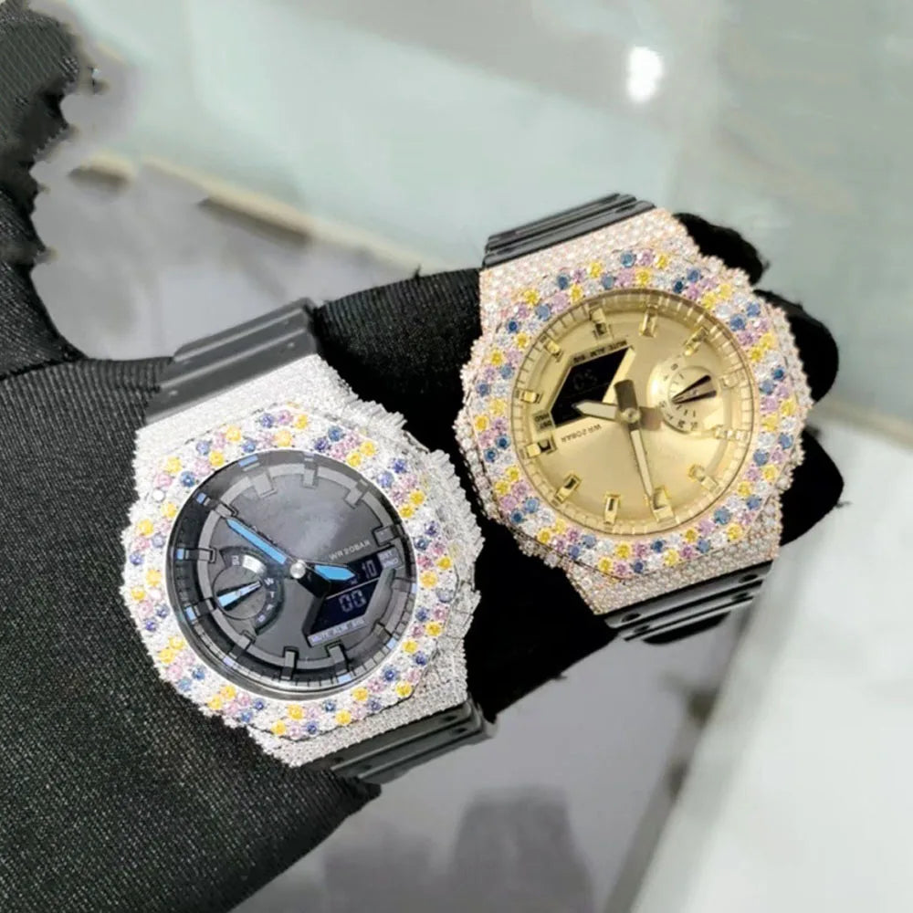 Iced Out Watch Bezel and Strap Set, image 5