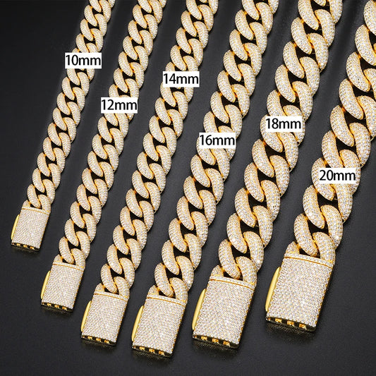 14mm Iced Out Cuban Link Bracelet for Men, image 4