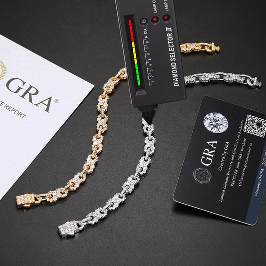Moissanite Cuban Link Bracelet for Men, image 4